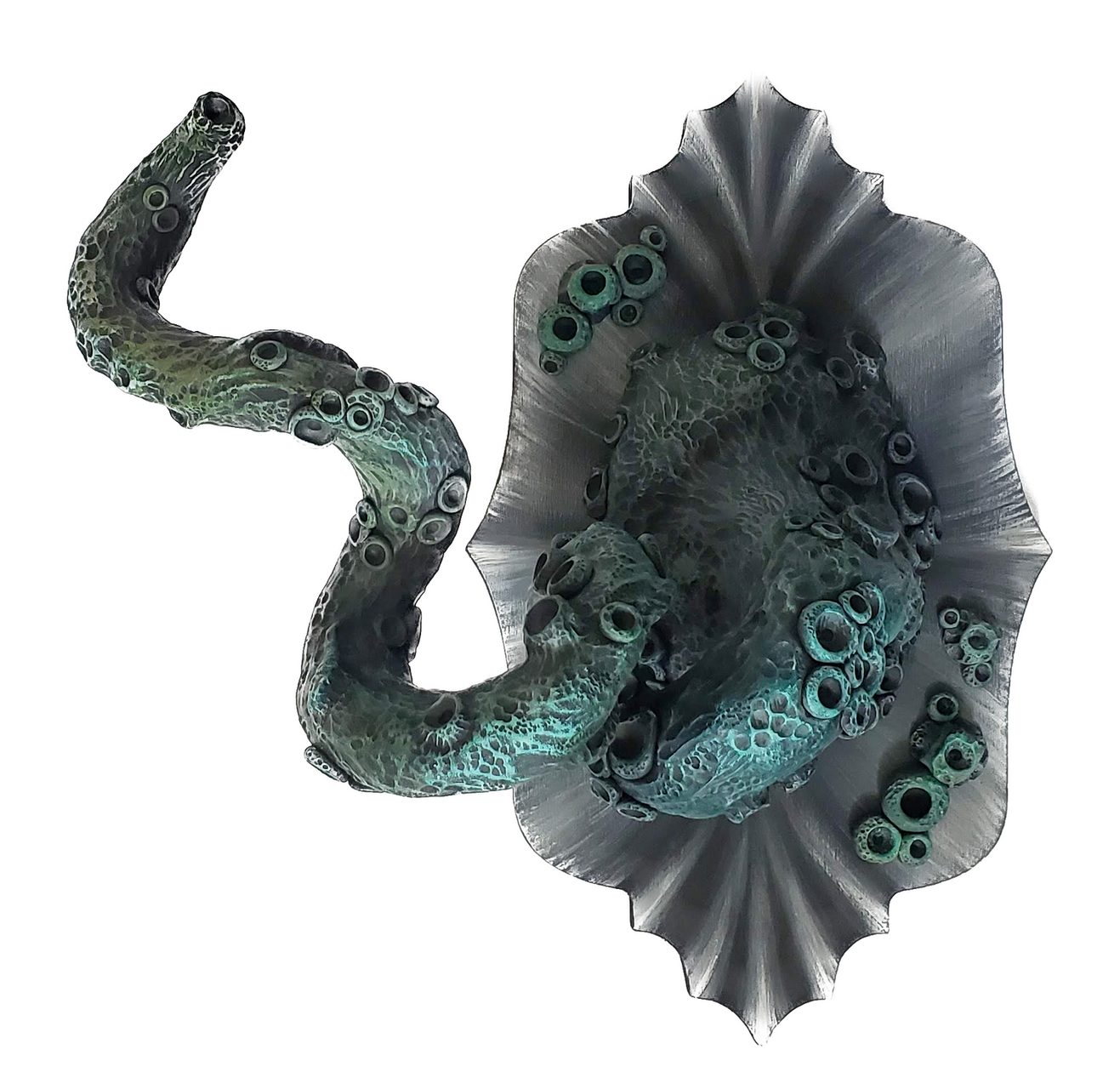 Reach Out And Touch Faith, 2023 Acrylic + polymer clay on wood 12 x 12 x 7 in Available; inquire within