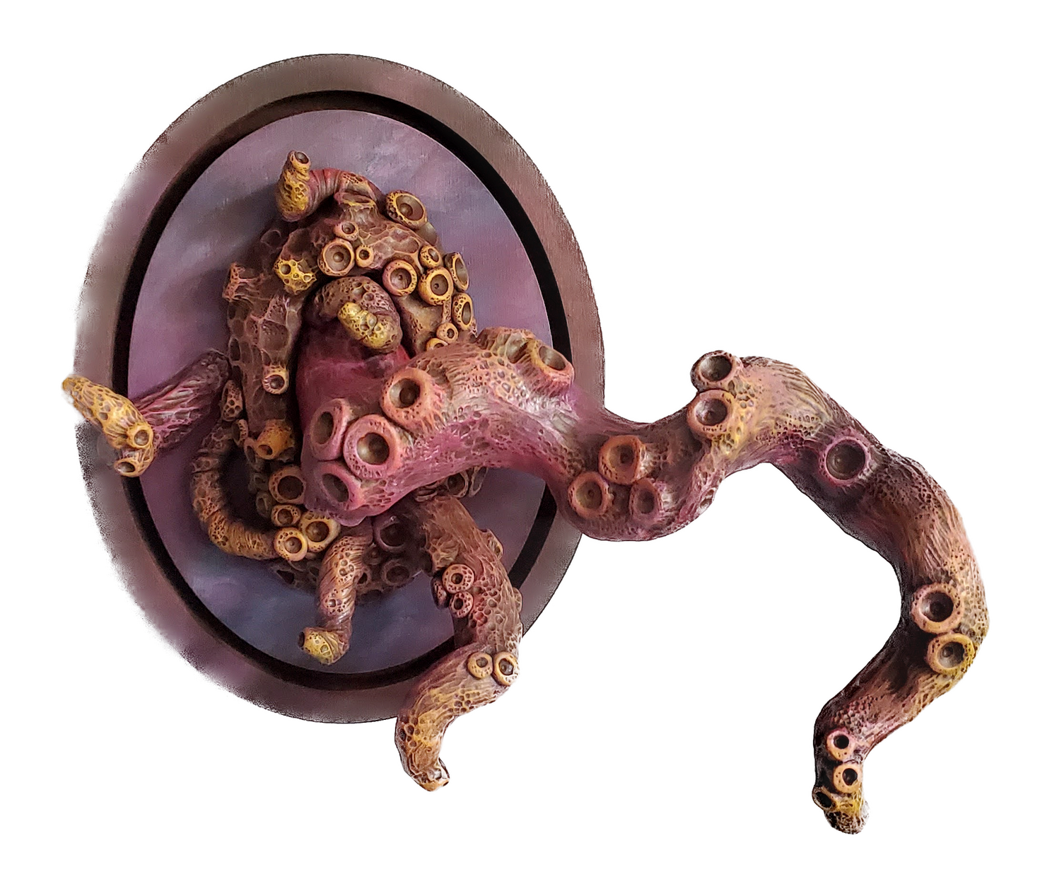 In Too Deep, 2023 Acrylic + polymer clay on wood 10 x 11 x 7 in Available; inquire within