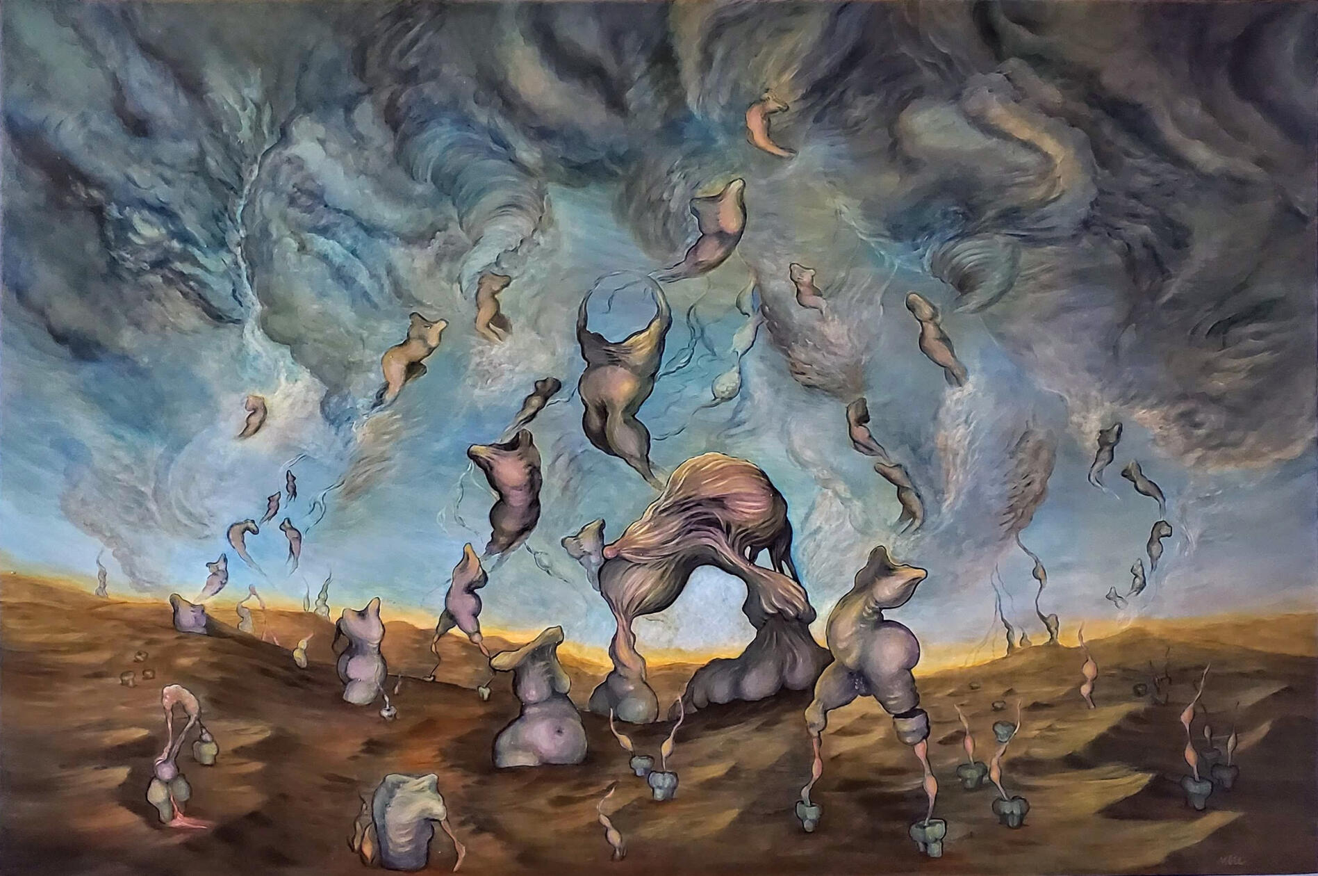 Forever Is a Long Time, 2022 Acrylic on cradled wood panel 24 x 36 in Available; inquire within